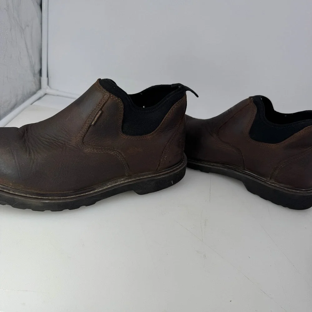 Carhartt CMS4190 Romeo Waterproof Work Boots Men 12 M Brown Leather EH Soft Toe